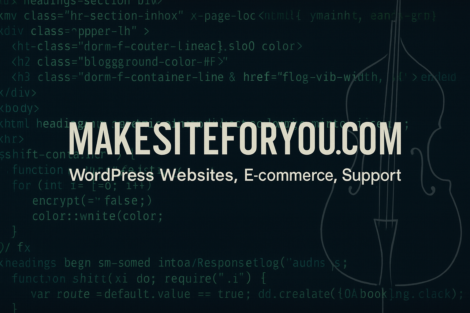 MakeSiteForYou.com – WordPress websites, e-commerce, support